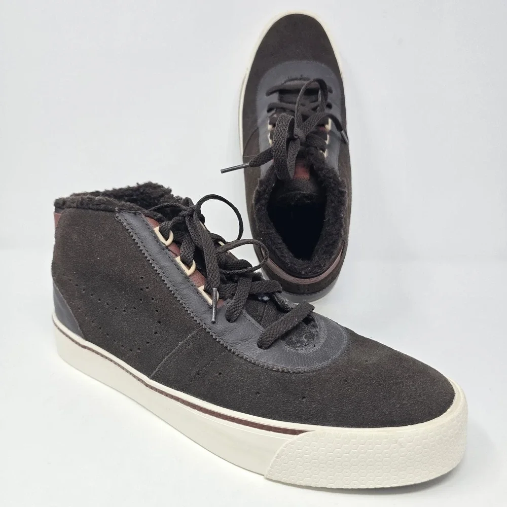 Nike Toki Premium FB Baroque Brown Suede Fur Lined Mid Top Sneakers 10